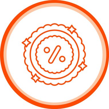 Web kullanımı için İndirim Simgesi, Basit Vektör İllüstrasyonu