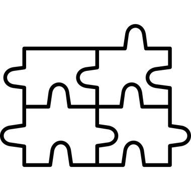 bulmaca parçaları simgesi, satır biçimi