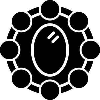 Virüs ikonu. Web için basit virüs vektör simgeleri çizimi