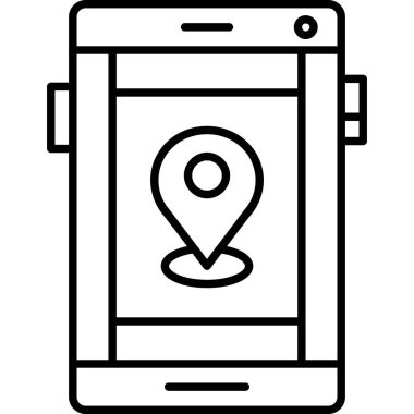 konum haritası dış hat vektörü. konum