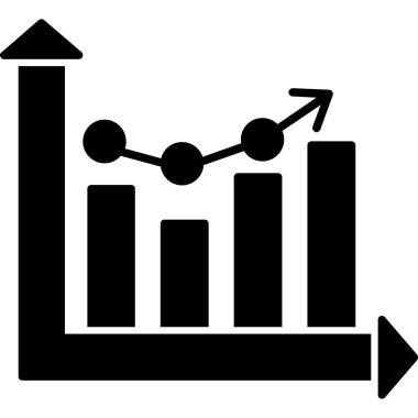 grafik büyüme ikonu vektör illüstrasyonu