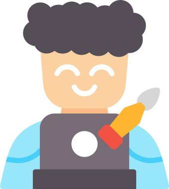 Düz stil sanatçı simgesi