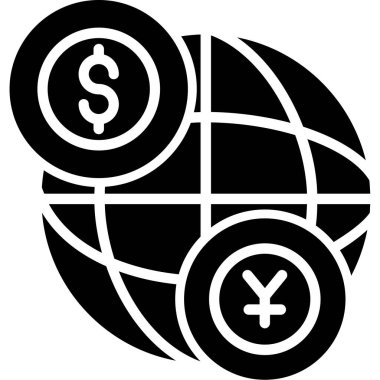 Dolar. Web simgesi basit illüstrasyon