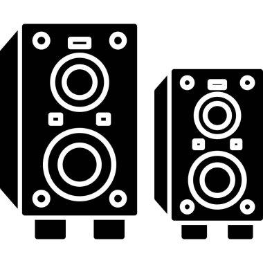 vektör konuşmacıları simgesi, basit illüstrasyon
