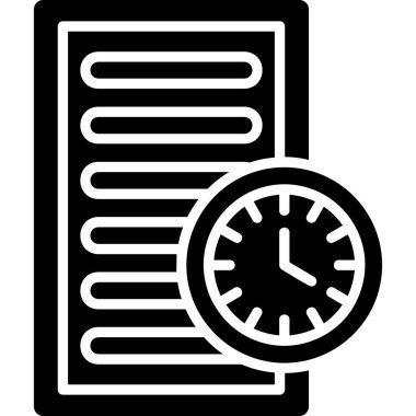 Saat simgesinin vektör illüstrasyonu