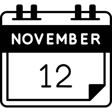 Kasım 27 - Takvim simgesi - Takvim tasarım şablonu