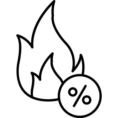 Taslak biçiminde indirimli satış simgesi yakma