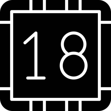 dijital bir numaralı simge