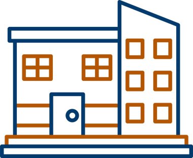 Ev ikonu. Basit resimleme