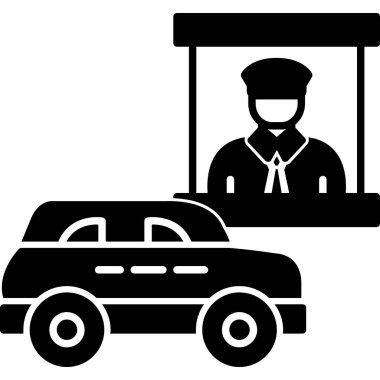 polis arabası vektör simgesi