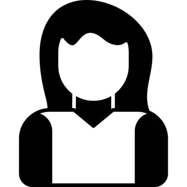 kadın avatar karakter vektör illüstrasyon grafik tasarımı