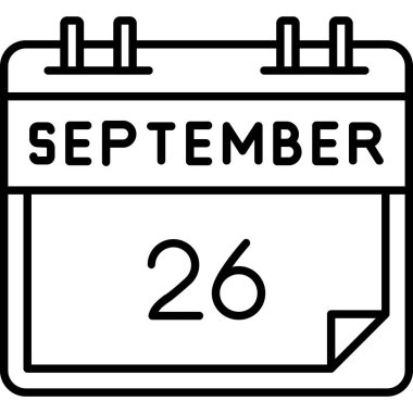 Takvim simgesi tasarımı, vektör illüstrasyonu