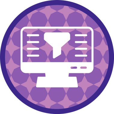 Web Kullanımı için Filtre Simgesi, Basit Vektör İllüstrasyonu