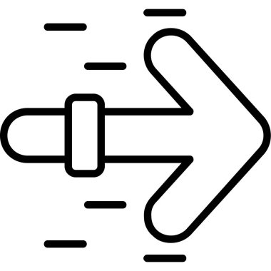 ok yönü simgesi ana hat biçiminde