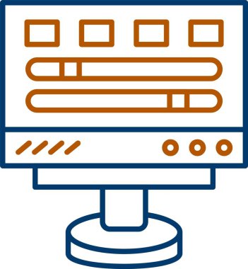 Web Kullanımı için Seçenekler Simgesi ve Basit Vektör İllüstrasyonu
