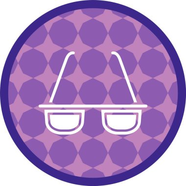 Web Kullanımı için Gözlük Simgesi, Basit Vektör İllüstrasyonu