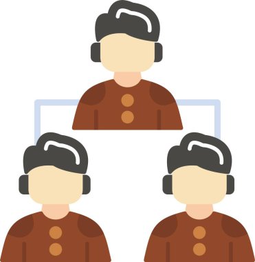 Kulaklıklı insanlar. vektör simgesi