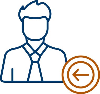 Web Kullanımı için Kullanıcı Arka Simgesi, Basit Vektör İllüstrasyonu