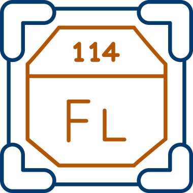 114 Flerovium Simgesi, Web Kullanımı için Basit Vektör Resimleri