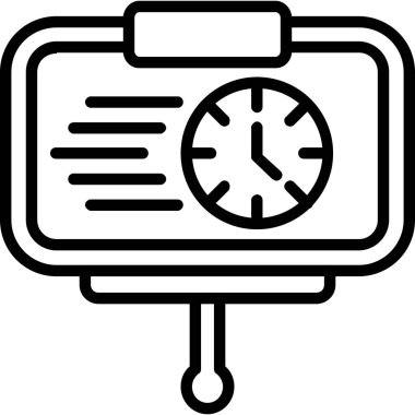 Zaman yönetimi simgesi vektör illüstrasyonu