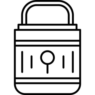 Kilit. Web simgesi basit illüstrasyon