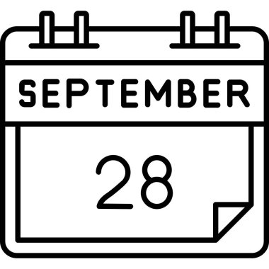 takvim çizgisi vektör simgesi