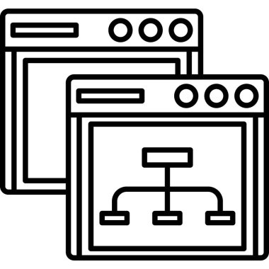 Sunucu. Web simgesi basit illüstrasyon