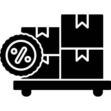 dağıtım kargo kamyonu simgesi, basit stil