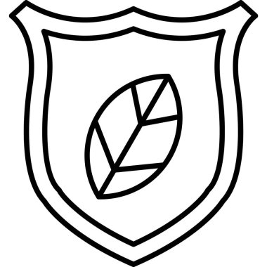 Kalkan koruma ikonu. Web için basit koruma vektör simgeleri çizimi