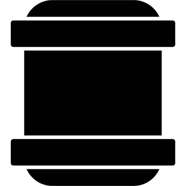 Siyah yuvarlak simgenin vektör illüstrasyonu