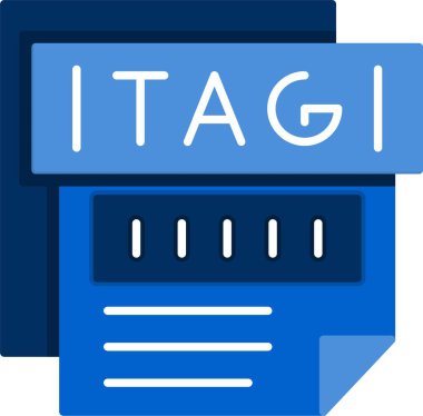 Mavi ve beyaz bir ikonun vektör illüstrasyonu