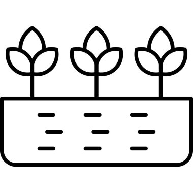 Bahçe bitkisi ikonu. Beyaz arkaplanda izole edilmiş web tasarımı için bahçe vektör simgesi