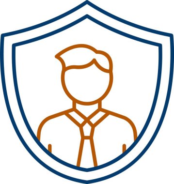 Web Kullanımı için Savunma Simgesi, Basit Vektör İllüstrasyonu