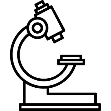 mikroskop web simgesi, beyaz arkaplanda izole edilmiş basit vektör illüstrasyonu