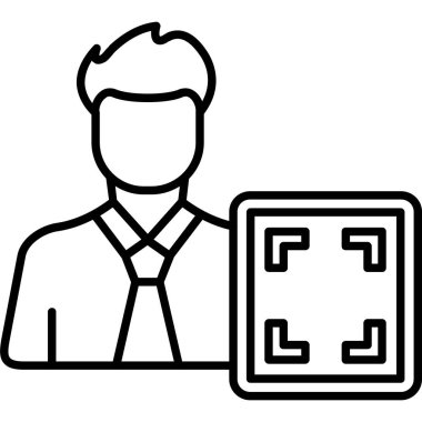 İş adamı simgesi vektör illüstrasyonu