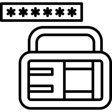 Şifre. Web simgesi basit illüstrasyon