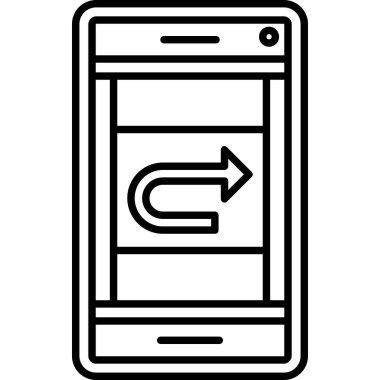 akıllı telefon simgesi vektör illüstrasyonu