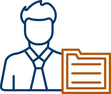 Web Kullanımı için Kullanıcı Dizini Simgesi, Basit Vektör İllüstrasyonu