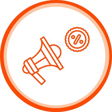 Web Kullanımı için Tanıtım Simgesi, Basit Vektör İllüstrasyonu