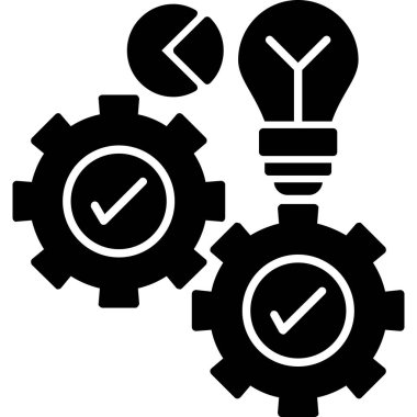 iş fikri konsepti ikon vektör illüstrasyonu
