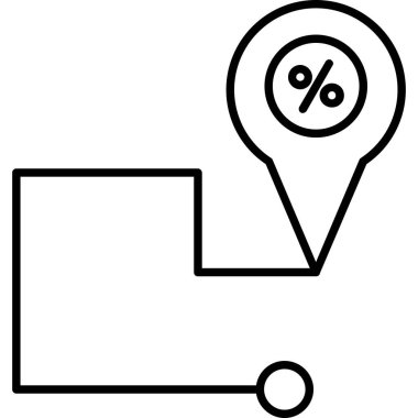 harita simgesi vektör illüstrasyonu