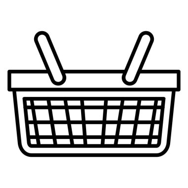 Alışveriş arabası ikon vektör illüstrasyonu