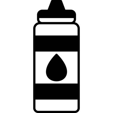 Sıvı ikonlu şişe. vektör illüstrasyonu