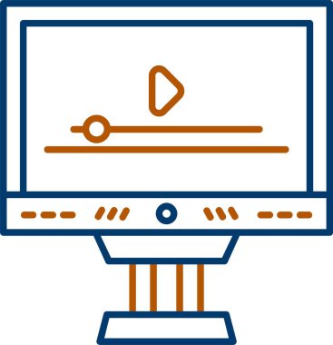 Web kullanımı için Animasyon Simgesi, Basit Vektör İllüstrasyonu