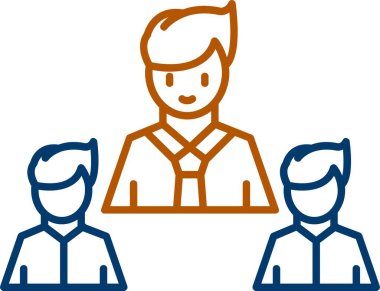 grup iş çizgisi simgesi, konsept illüstrasyon, dış hat sembolü, vektör işareti, doğrusal sembol.