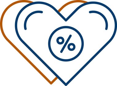 Web Kullanımı için Kalp Simgesi, Basit Vektör İllüstrasyonu