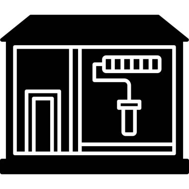 Ev. Web simgesi basit illüstrasyon