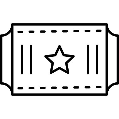 bilet ikonu vektör illüstrasyonu