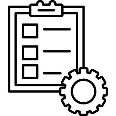 Kontrol listesi. Web simgesi basit illüstrasyon