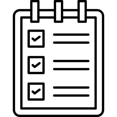 Kontrol listesi. Web simgesi basit illüstrasyon